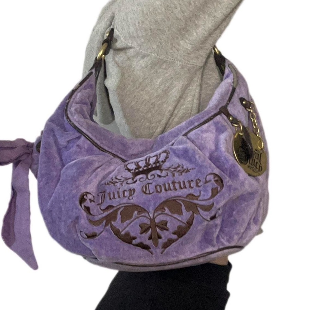 Purple juicy couture hobo bag
